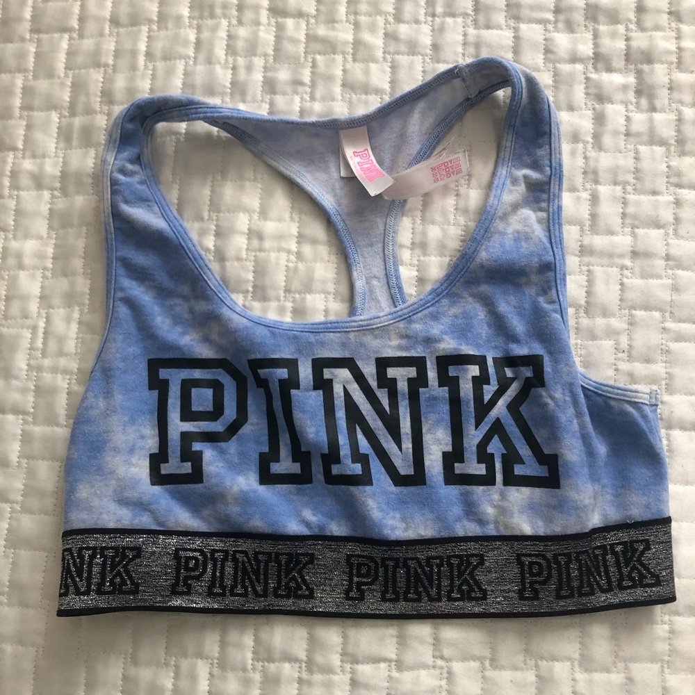 Pink sports bra